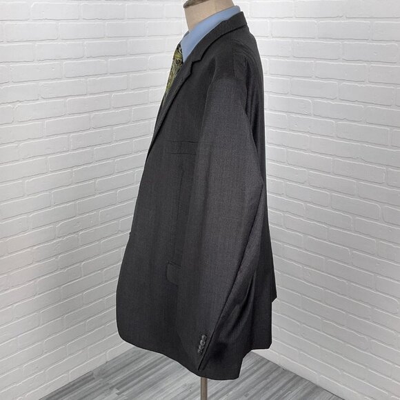 Joseph Abboud Blazer Men 56R‎ Gray Bespoke Birdseye Reda Super 130s Wool Jacket - Picture 3 of 16